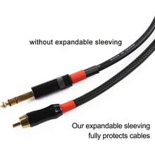 100ft 1 4 Inch PET Expandable Braided Sleeving Black Braided Cable Sleeve - Black - View 2
