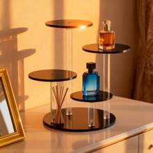 1 pieza Soporte de exhibición de perfume de acrílico transparente, estante de almacenamiento y exhibición, figura decorativa, postre, exhibición de perfume para el hogar, la tienda, la decoración de fiestas - Multicolor - Ver 4
