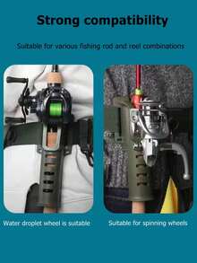 حامل قضيب محمول، حامل قضيب صيد السمك، حامل قضيب متعدد الاستخدامات للصيد البحري والصخري، حزام وإطار - متعدد الألوان - مشاهدة 4