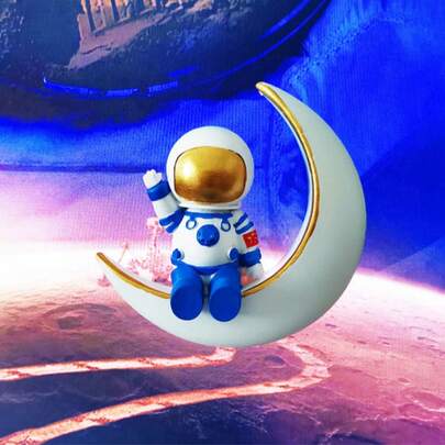 宇航员3号冰箱贴 - 航天飞机磁性夹 - 磁性铁吸石 - 创意太空冰箱装饰留言海报