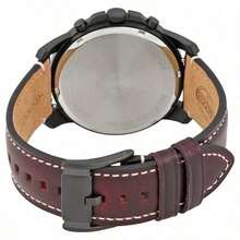 Fossil Grant Men's Quartz Watch, Chronograph Dark Blue Dial, Black Leather Strap, Sports Retro Business Style, Retro Clock, Suitable For Daily Sports Wear FS5210,FS5088,FS5237 - Brown - View 6