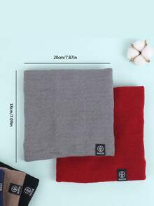 Knitted Scarf Unisex, Thermal Lined Thick Warm Scarf For Students, Versatile For Outdoor, Cycling, Winter