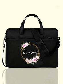 1pc 13-Inch DIY Printed Laptop Sleeve, Minimalist Briefcase, Laptop Protective Case, Laptop Commuter Briefcase, Document Storage Bag