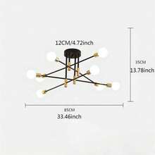 1pc Iron Ceiling Lamp, Multi-Head Chandelier For Bedroom, Aisle, Corridor, Study Room, Foyer, Exclude Bulbs - 鋁柱桿燈 - 查看 18