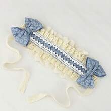 1 件女士黑色蕾丝涤纶甜美头带，适合搭配连衣裙情人节返校季