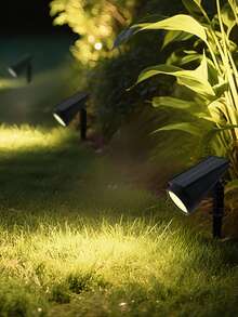 Foco solar moderno e impermeable para exteriores, luces solares de jardín con iluminación LED para paisaje