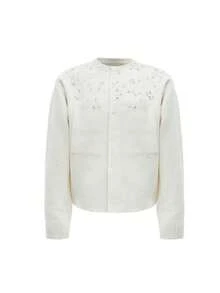 UE CulturE Snowy Wonderland, Niche, Sparkling, Diamond Studded Sweater, Cardigan, Loose New Year Atmosphere Jacket Ins - 白色 - 查看 3