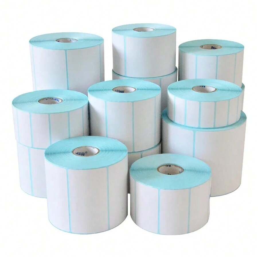 4 Sizes White Adhesive Paper Thermal Label Sticker Paper Supermarket ...