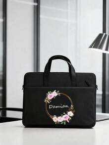 1pc 13-Inch DIY Printed Laptop Sleeve, Minimalist Briefcase, Laptop Protective Case, Laptop Commuter Briefcase, Document Storage Bag