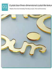 3D无框静音无滴答电池供电现代挂钟，黑色圆形，适用于客厅、卧室、办公室、家居和厨房 - 彩色 - 查看 8