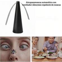 Ventilador antimoscas, ventilador de mesa portátil para exteriores, ventilador de mesa, mantiene las moscas e insectos alejados de la comida, comedor al aire libre - Negro - Ver 3
