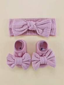 Newborn Baby Headband Set, Infant Hat, Headband, Gloves, Socks Set, Baby Beanie, Infant Headscarf Cap, Baby Headwear - Multicolor - View 9