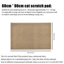 1 件猫抓垫,剑麻状猫抓垫,带粘性尼龙紧固件,水平猫抓垫地毯,保护沙发和地毯,入口门垫,薄型室内防滑可洗入口地毯 - 彩色 - 查看 17