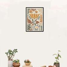 两幅波西米亚风花卉墙画 - 充满活力的野花和树叶设计，无框帆布画，适用于客厅、卧室、儿童房装饰，室内/室外皆可使用，现代经典风格，无框墙面装饰，朋克风格，无框帆布画，墙面装饰 - 彩色 - 查看 13