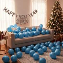63件/123件（1套）浅蓝色派对装饰气球，花环拱门气球套装，DIY气球树，气球拱门，生日，婚礼，情人节，派对装饰气球，节日，婚礼气球花束，气球套装