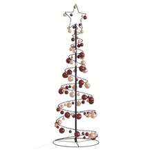 LED Christmas Tree With Baubles 100 LEDs Warm White 150 Cm - Multicolor - View 3