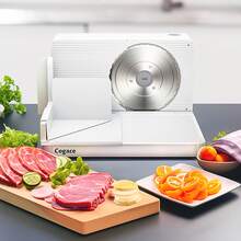 Cogace Foldable Meat Slicer, Electric Food Slicer With RSG 6.7" Stainless Steel Blade, Child Lock Protection, 0-20mm Adjustable Thickness, Food Slicer Machine For Meat Bread Cheese Fruits And Vegetables - White - View 6