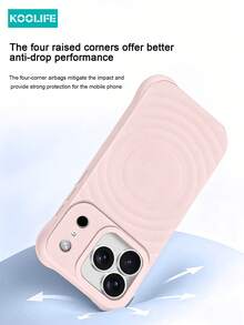 Koolife 磁吸式全包保护壳,适用于苹果 17 Pro,流水波纹图案,触感柔软,植绒内衬,兼容 17 Pro Max/17/17 Pro/16/16 Pro/16 Pro Max/16e - 粉色 - 查看 4