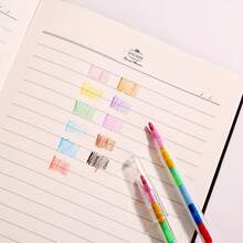30/20/10/3/1pc 11 Colors Stackable Building Block Crayons, Rainbow Graffiti Painting Pen, Portable Multicolor Drawing Supplies For Kids, Students & Artists, DIY Craft, School Art Creation, Party Goodie Bag Fillers, Back To School Stationery - Multicolor - View 8
