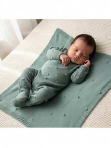 Baby Boy/Girl Knitted  And Blanket Set For Newborn/Infant Hospital Outfit - 水綠 - 查看 2