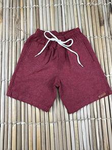 BOYS' BERMUDA SHORTS CHILDREN'S PREPPY FASHION NEW RELEASE - Burgundy - View 6