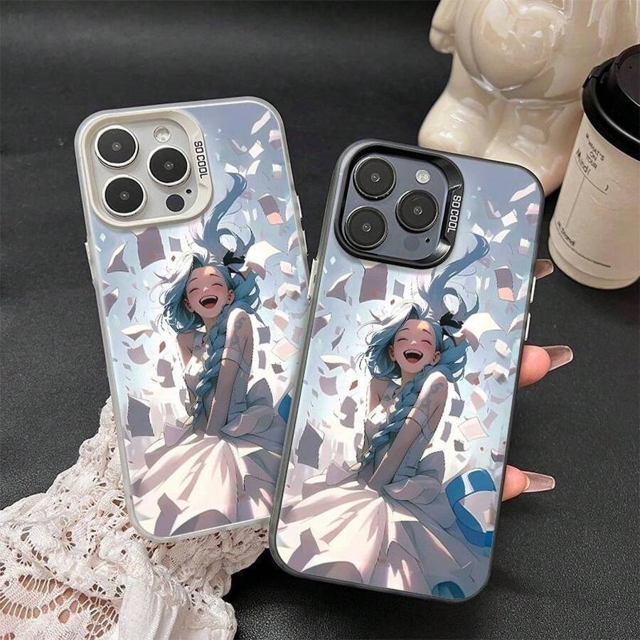 Mini Funda Escarchada para 17 Air 16 E 15 14 Plus 13 12 Mini 11 Pro Max Cubierta de Silicona a Prueba de Golpes de Lámina Acrílica - 07-blanco - Ver 1