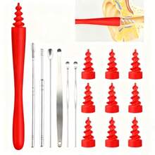 GSYY Ear  Removal Tool 2025 Q- With Reusable And Washable Soft Silicone Ts For Effective Eaing Cprehensive Ear  Removal Kit Includes 7 Derent Types Of Eaer Tools Designed For  And Hienic Use At He Or On The Go - Beige - Visa 1