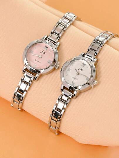 1pc/Set Elegant And Minimalist Women's Watch With Round Dial, Roman Numeral Hour Markers, Stylish And Versatile Suitable For Daily Matching, And Ideal As Gifts For Occasions Such As Birthdays, Gifts For Ladies, Anniversaries, Black Five Big Promotion, Year-End Promotions, Cyber Monday, And Other Holidays. No Gift Box Included.