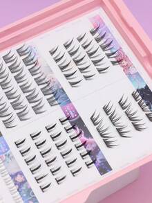 272簇3-12毫米混合上下睫毛，大容量睫毛册，无需胶水 - C - 查看 8