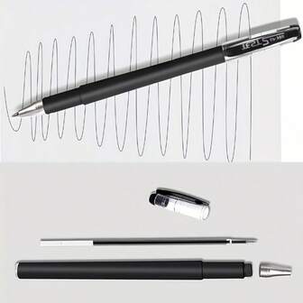 5pcs Quick-Drying Gel Pens, 0.5mm Fine Tip, Black Ink - Ideal Choice For Office And School Use