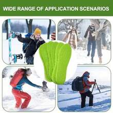 1 Pair Self-Heating Warm Memory Foam Insoles, Unisex Winter Warm Shoe Pads