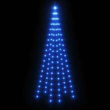 Christmas Tree On Flagpole Blue 108 LEDs 180 Cm - Blue - View 4