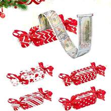 1 pieza Caja de regalo con sorpresa de dinero y caramelos con cinta roja, caja de regalo roja para decoración de fiestas, adecuada para entretenimiento, suministros para fiestas festivas, mejor regalo de cumpleaños para amigos, decoración navideña - Multicolor - Ver 7