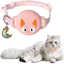 Genérico Airtag Collar para Gato, Collar Reflectante Airtag para Gatos, Collar de posicionamiento, Ultra elástico GPS para Gatos, Diseño Reflectante, Ligero y portátil (Rosa - S-Verde - Ver 1