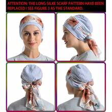 Bamboo Cotton Liner Chemo Headwear For Womenwith Silky Scarfs For Cancer Hair Loss Sleep Caps Beanie,OneSize,Gray - xám - Xem 3