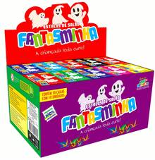 Display Estalinhos de Salão Fantasminha - 50x10 unidades + Jogo da Memória de Brinde