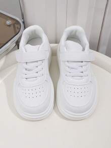 1双儿童秋季新款软底时尚百搭防滑运动鞋，幼儿多功能户外步行鞋 - 白色 - 查看 7