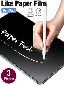 3片装屏幕保护膜，兼容iPad 11代A16 2025，纸质触感，防刮花，超薄超高清，支持绘画；兼容iPad 7/8/9代10.2英寸、Air 4/5、10.9英寸、第十代、Pro 11英寸、第一代、第二代、第三代、Mini 1/2/3/4/5/6，磨砂PET材质，支持绘画书写；兼容iPad 10.5英寸、Pro、Air 3、9.7英寸、Pro、Air 1/2、Pro 12.9英寸。 - 3pcs - 查看 20
