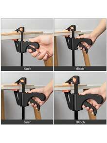 5PCS Woodworking Work Bar 4 Inch Clamp Clip Set Hard Quick Ratchet Release Clip DIY Carpentry Hand Tool Woodworking Clamp - Multicolor - View 8