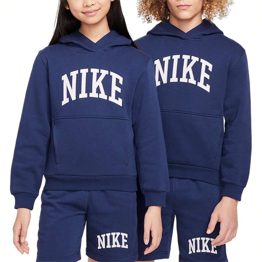 Teen Boy Nike Loose Fit Printed Sweatshirt Sweatshirt, Warm - Dark Blue - View 1