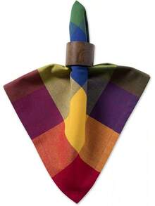 DII% Algodón, Juego de Servilletas Básicas Sobredimensionadas de 20x20, Rojo, Blanco y Azul a Cuadros - Verano cheque - Ver 3