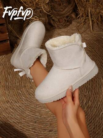 2024 Nuevas zapatillas de lana para mujer, botas de nieve de suela gruesa de una sola pieza de piel de oveja, cerradas, tipo slip-on