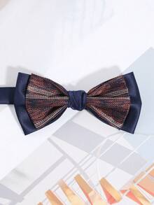 1pc Fashionable & Versatile Men's Simple Striped Pattern Bow Tie, Suitable For Daily, Party, And Banquet Occasions - Multicolor - View 2