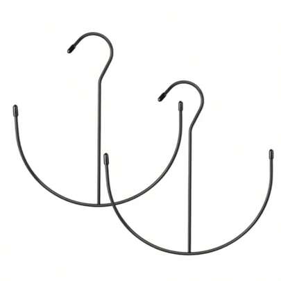 2 Pack Belt Hangers Black Hat Hangers Closet Accessories Organizers Closet Organizer Hook Rack For Belt Ties Scarves Camisoles Hats Bras Shoe