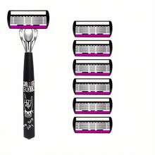 Manual Precision Shaver With Interchangeable Blades - Ultra Smooth Shaving, Ergonomic Anti Slip Handle And High-Quality Metal Blades, Suitable For Ten Occasions, Perfect For Men/Women Hair Removal, Suitable For Sensitive Populations - Perfect For Beard And Hair Removal, Perfect Holiday Gift - Purple - View 15