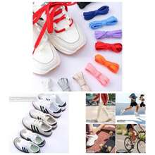 2 Pairs Shoelaces Sneakers 8 Mm Wide Flat Shoelace Adults Athletic Shoe Laces - 54吋(137公分)+黑色 - 查看 1