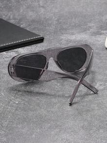 1pc/2pcs Men Fashionable Cycling Glasses , Classic Popular Design Elegant, Very Y2k, Elegant, Versatile, Great For Travel, Party, Beach,Vacay Vibes, Driving, Business, Thanksgiving And Christmas Gifts - Black - View 6