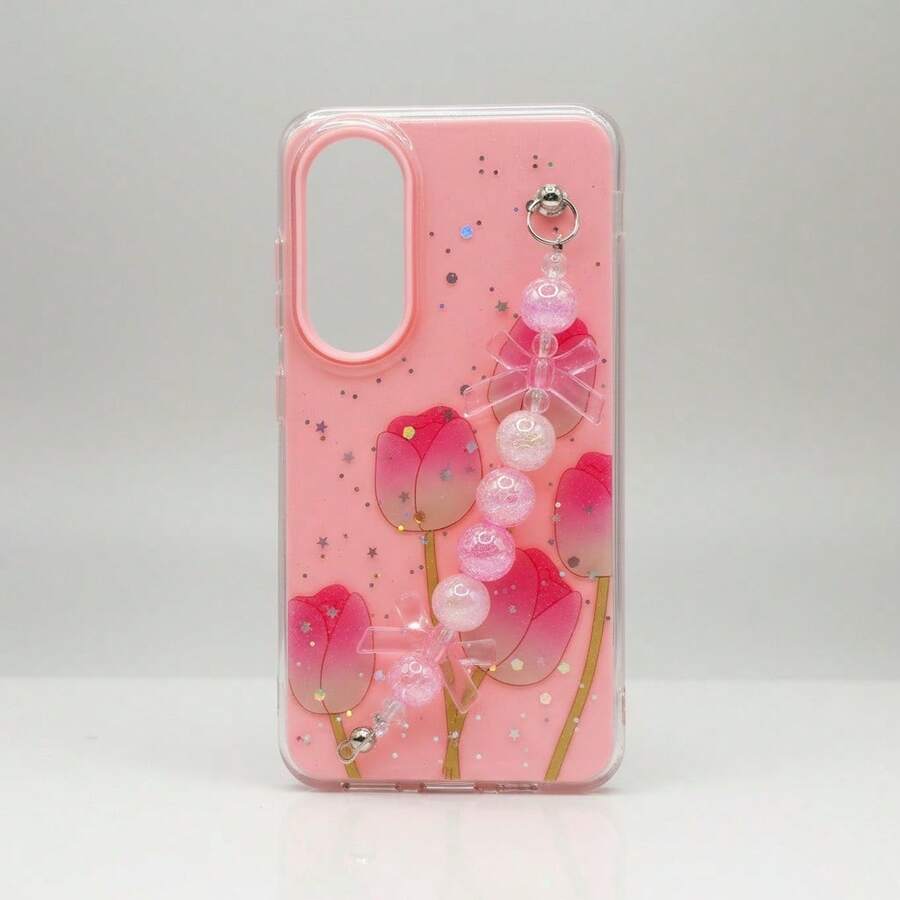 Funda Para Samsung S25 Edge Protector Carcasa Uso Rudo + Mica Hidrogel - TULIPANES - Ver 1