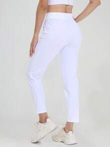 Blaosn Golf Pants For Women Workout Athletic Track Sweatpants High Waisted With Pockets Lightweight Work Travel Petite Comfy Stretch Lounge Casual Joggers Yoga Leggings Clothes Outfits - trắng - Xem 3