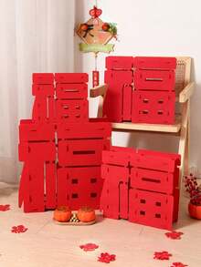 3件套 3D新年祝福装饰品，节日场景装饰品